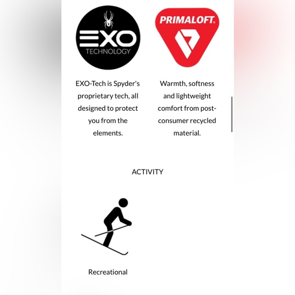 Spyder Girl’s Ski Jacket w/ tech pockets & thumb holes - Picture 6 of 9